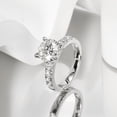 thumbnail image 3 of Moissanite Engagement Ring, Total 4.3ct D Color VVS1 Lab Created Diamond, Round Cut, 925 Sterling Silver Promise Ring, 3 of 7