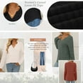thumbnail image 3 of SUNBS Womens Tops Long Sleeve V Neck Shirts Fall Sweater Casual Blouses Fashion Outfits, 3 of 9