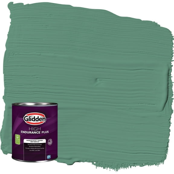 Glidden HEP Sheffield / Green Flat Interior Paint with Primer, 1 Quart