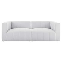 Modway Bartlett Upholstered Fabric 2-Piece Loveseat in Ivory