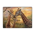 thumbnail image 2 of Mother and Baby Giraffes Love Area Rug Washable 80 x 58 Floor Carpet Mat Non Slip for Bedroom Living Room Home Decor, 2 of 7