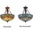 thumbnail image 2 of RADIANCE Goods Tiffany-Style 3 Light Inverted Ceiling Pendant 20" Shade, 2 of 2