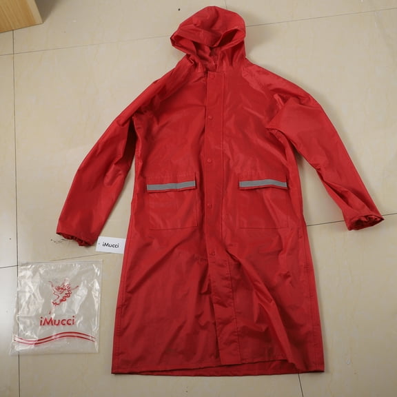iMucci Rainwear Long Raincoat with Hood Waterproof Rain Coats Lightweight Packable Outdoor Rain Jacket