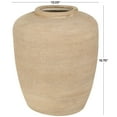 thumbnail image 3 of DecMode 16" Wide Textured Terracotta Beige Ceramic Vase, 3 of 14