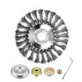 Steel Wire Wheel Brush Weed Trimmer Head, Weed Brush Blade for Cutting
