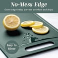 thumbnail image 5 of COOK WITH COLOR Cutting Boards for Kitchen, Non-Slip Easy Grip Handle Set for Meat, Veggies, and Fruits, 4 Cutting Boards, Mint, 5 of 8