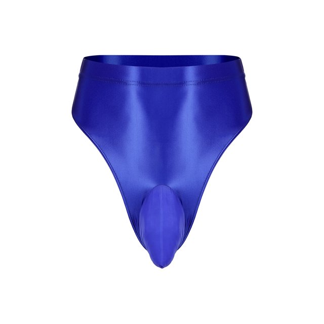 iEFiEL Mens Oil Glossy Briefs Enhancer Bulge Pouch Underwear Smooth G