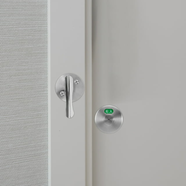 BESTYASH 1 Ensemble Serrure de Poignée de Porte de Salle de Bain en Acier Inoxydable avec Indicateur d'Intimité Résistant à l'Usure