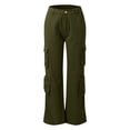 thumbnail image 5 of XINXIAOO Womens Pants Ladies Casual Pants Army Green Pants for Women Comfy Sweatpants Women Wide Leg Pants Fall Pants for Women, 5 of 6
