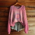 thumbnail image 3 of Texiao Winter Sweaters for Women,Women's Winter Warm V Neck Long Sleeve Knit Pullover Sweater, 3 of 4