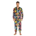 thumbnail image 5 of Adult Christmas Onesie American Football Adult Zipper One-Piece Pajamas Unisex Pajamas with Pockets, 5 of 6
