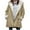 Khaki, variant on Pisexur Winter Coats for Women Solid Color Long Sleeve Fleece Jacket Fashion Warm Button Winter Jackets Plus Size Hooded Outerwear with Pockets