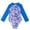 Z01-Blue, variant on MUXiin Girls Swimsuit Size 6 One Piece Ruffle Tropical Print Girl Swimsuit Quick Dry Comfortable Fit Beach Vacation Outfit Breathable Rash Guard Set for Girls Playing In the Ocean