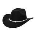 thumbnail image 1 of Sombrero de vaquero occidental, versátil, clásico, para disfraz, con protección solar, de jazz. Estilo C Negro, 1 of 9