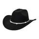 thumbnail image 1 of Sombrero de vaquero occidental, sombrero para el sol, sombrero de copa de jazz novedoso para carnaval, espectáculo, disfraz Estilo C Negro, 1 of 9