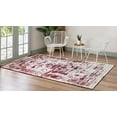 thumbnail image 5 of Unique Loom 3141374 7 x 10 ft. Salle Garnier Sofia Rectangular Rug, Burgundy, 5 of 5