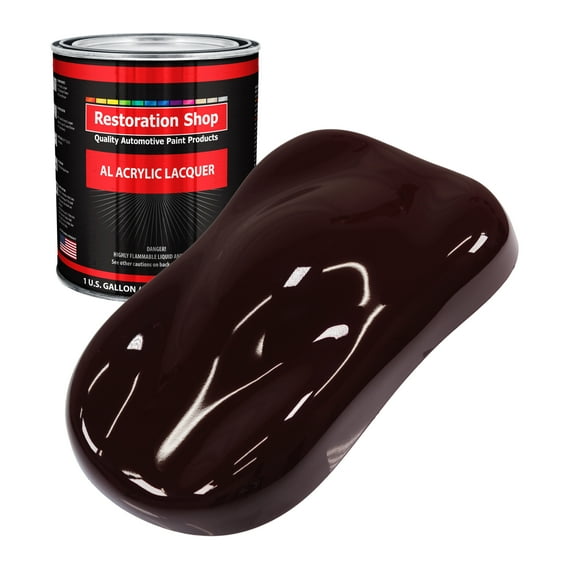 Restoration Shop - Royal Maroon Acrylic Lacquer Auto Paint - Gallon Paint Color Only - Professional Gloss