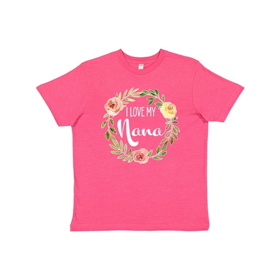 Inktastic I Love my Nana- flower circle Youth T-Shirt