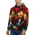 thumbnail image 3 of Lsque Chucky Pattern Casual Men's Hoodie,Hooded Sweatshirt with Kangaroo Pocket,Pullover Hoodie-XX-Large, 3 of 8