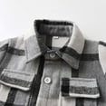 thumbnail image 6 of ZCFZJW Baby Boys Flannel Shirt Toddler Long Sleeve Button Down Buffalo Plaid Shirt Little Boys Kids Fall Winter Casual Shacket Jackets with Pockets B-Gray 12-18 Months, 6 of 8