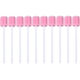 thumbnail image 1 of 100 paquetes de cuidado oral Oso de Fresa Palo de esponja desechable estéril rosa, 1 of 5