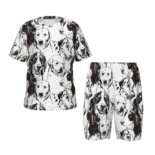 Cauagu Labrador Retriever Chien pour Enfants Ensemble de Pyjamas à Manches Courtes, Ensemble d'Été pour Enfants Col Rond Pjs Ensemble 2 Pcs Parfait pour Petits Garçons Filles-Petit