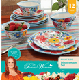 The Pioneer Woman Brilliant Blooms 12Piece Stoneware Dinnerware Set