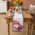 thumbnail image 2 of Red Valentine's Day Table Runner 70 Inches Long Farmhouse Dress Scarves, Roses Love Heart Romantic Gnomes Wooden Dining Tablerunner for Coffee Table/Kitchen Island/Party Décor, 13" x 70", 2 of 8