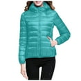 thumbnail image 4 of Zshosam Women Puffer Jacket Hooded Warm Lightweight Packable Quilted Puffer Coat Outwear(Mint Green,XXXXXXL), 4 of 6