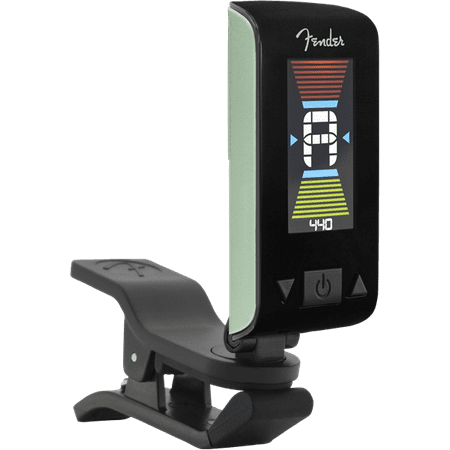 Fender Original Clip-On Tuner for Electric Guitar, Bass, Mandolin, Ukulele, Violin and Banjo, Surf Green