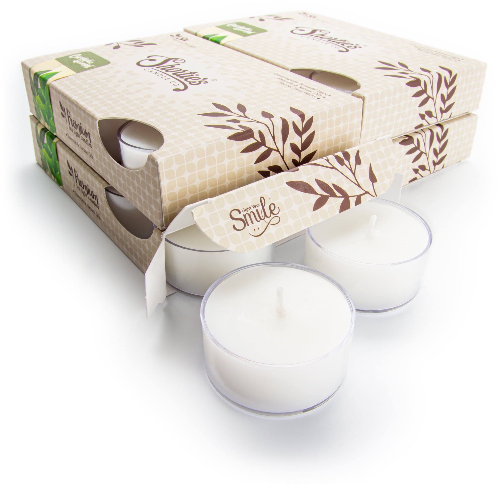 Eucalyptus Spearmint Tealight Candles Bulk Pack (24 White Highly