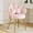 Pink, variant on RONG-3  Chair with Back,Flower Cute Girls Desk Chair Comfy No Wheels,Modern Dining Chair,Small Accent Chair with Adustable Gold Legs&Bow Pillow for Home Office,Bedroom,Purple