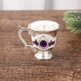thumbnail image 3 of Vintage , Embossed Cup Handle Cup Jeweled Goblet Glass for Dining Table Kithchen room type bar Home Decoration -, 3 of 7