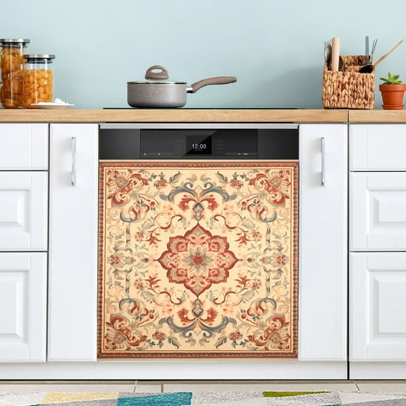 Elegant Mandala Dishwasher Magnet Cover Magnetic Fridge Door Cover Home Kitchen Decor 23"x 26"