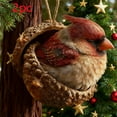 thumbnail image 5 of CSEONE Resin Forest Animal Ornaments 2 Pcs 3.14 Inch Handcrafted Sleeping Owl Bunny Hedgehog Figures in Realistic Hazelnut Shells Nature Theme Christmas Tree Decor Christmas Decorations, 5 of 5