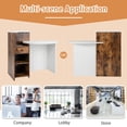thumbnail image 6 of Gymax Front Reception Counter Desk Checkout Office Desk w/ Open Shelf & Lockable Drawer, 6 of 10