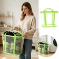 thumbnail image 2 of Storage Bags with Zipper 4 Pack, Large Foldable Clothes Blanket Organizer for Bedding Comforter, Heavy Duty Transparent Moving Bags with Handles, Space Saver for Home Closet, 2 of 5