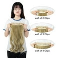 thumbnail image 4 of LELINTA 18"/24" Clip In Hair Extensions 4 PCS Long Straight Curly Wavy Hair Extension Hairpieces for Women Girls Hair Extension Ponytail  Full Head with 11 Clips, 4 of 5
