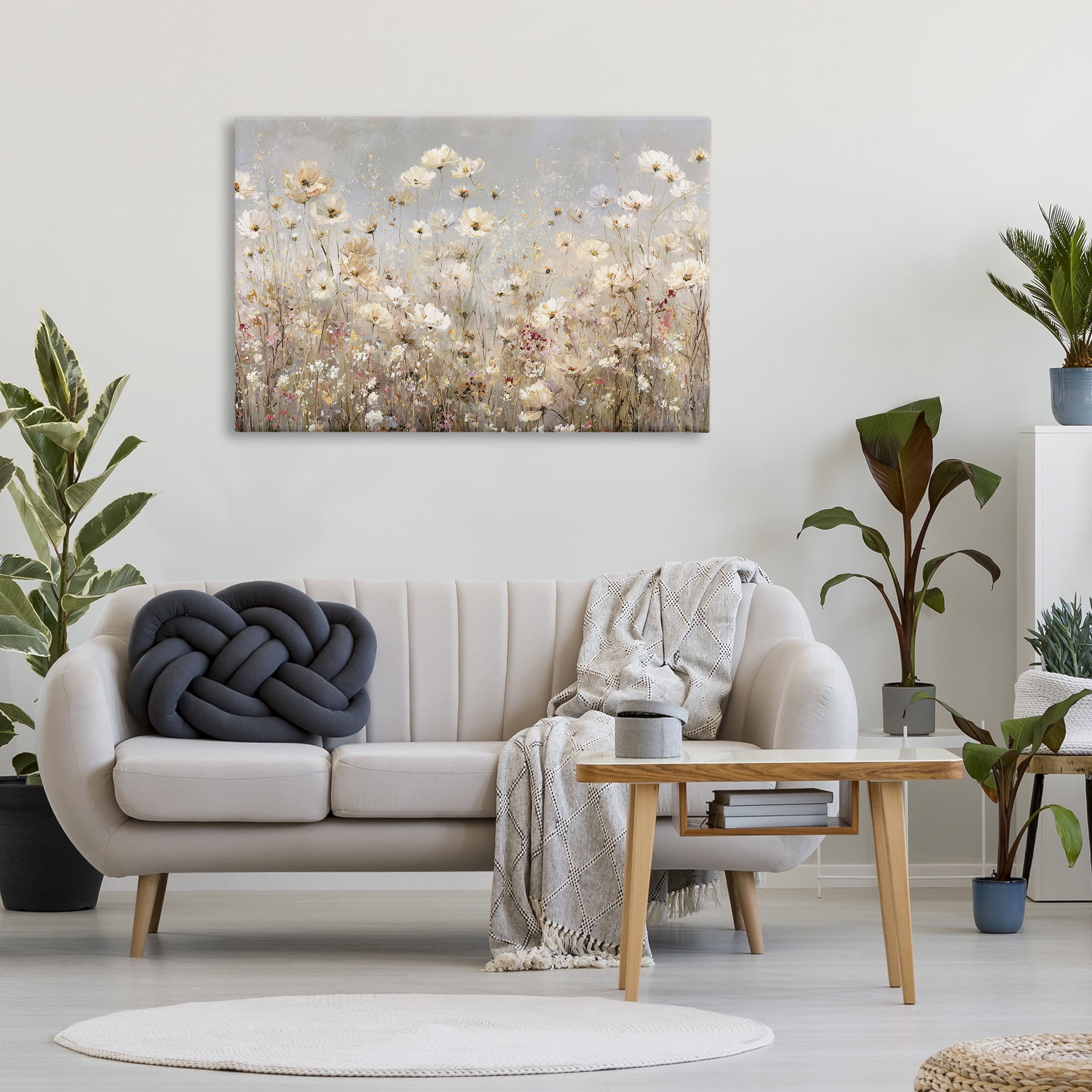Stupell Industries White Daisy Clusters Meadow Canvas Wall Art, design by Jacky Ngan