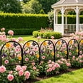 thumbnail image 5 of Summercome Butterfly Decorative Garden Fence, 16.5''H x 11.8''W Animal Barrier Border Butterfly Flower Design Metal Arch Garden Fence Border for Spring Outdoor Patio Yard Landscape Decoration, 5 of 6