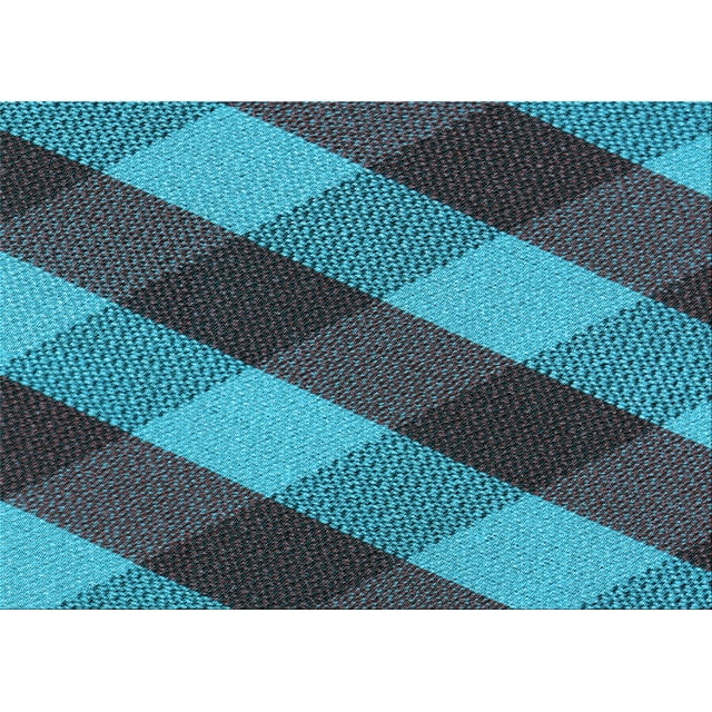 Ahgly Company Machine Washable Indoor Rectangle Transitional Bright Turquoise Blue Area Rugs, 5' x 7'