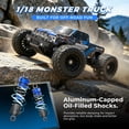 thumbnail image 7 of HAIBOXING 1:18 4WD Radio Control Car with 2.4GHz Remote, 36km/h, Oil-Filled Aluminum Capped Shocks, LED Lights & 2 Li-Po Batteries, 7 of 7
