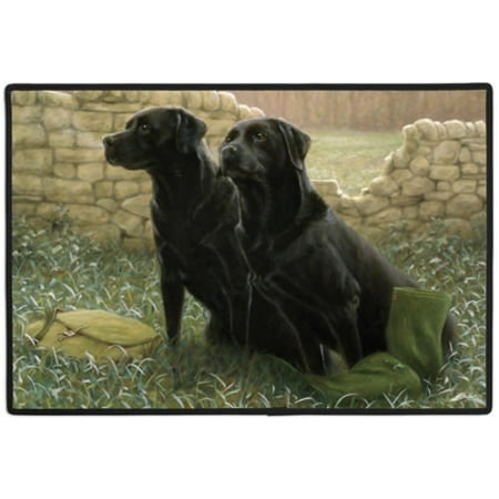 - FAITHFUL FRIENDS LAB DOORMAT Art by John Silver, Non skid backing By Fiddlers Elbow