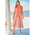 thumbnail image 5 of Woman Within Plus Size Print Linen-Blend Midi Skirt (Petite Available), 5 of 5