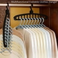 thumbnail image 2 of Multifunctional Foldable Clothes Hanger with 11-Hole, Multi-Functional Foldable Clothes Hanger Home, 360° Rotation Hooks, Space Saving, Wardrobe Organizer for Shirts Coats Pants, 2 of 8