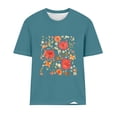 thumbnail image 2 of Tops Cortos para las Mujeres Blusas Impresas Manga Corta Cuello Redondo, Tops de Blusa para las Mujeres Primavera Verano Casual, 2 of 4