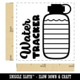 thumbnail image 2 of Hydration Tracker Water Bottle Fitness Health Self-Inking Rubber Stamp Ink Stamper - Blue Ink - Small 1 Inch, 2 of 7