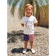 thumbnail image 5 of BemeyourBBs Toddler Baby Boys 4th of July Outfit Baby Boy Patriot 250 Anniversary USA Outfit Independence Day Summer Clothes Animal Letter Print Short Sleeve T Shirt Tops and Star Striped Shorts Set, 5 of 9