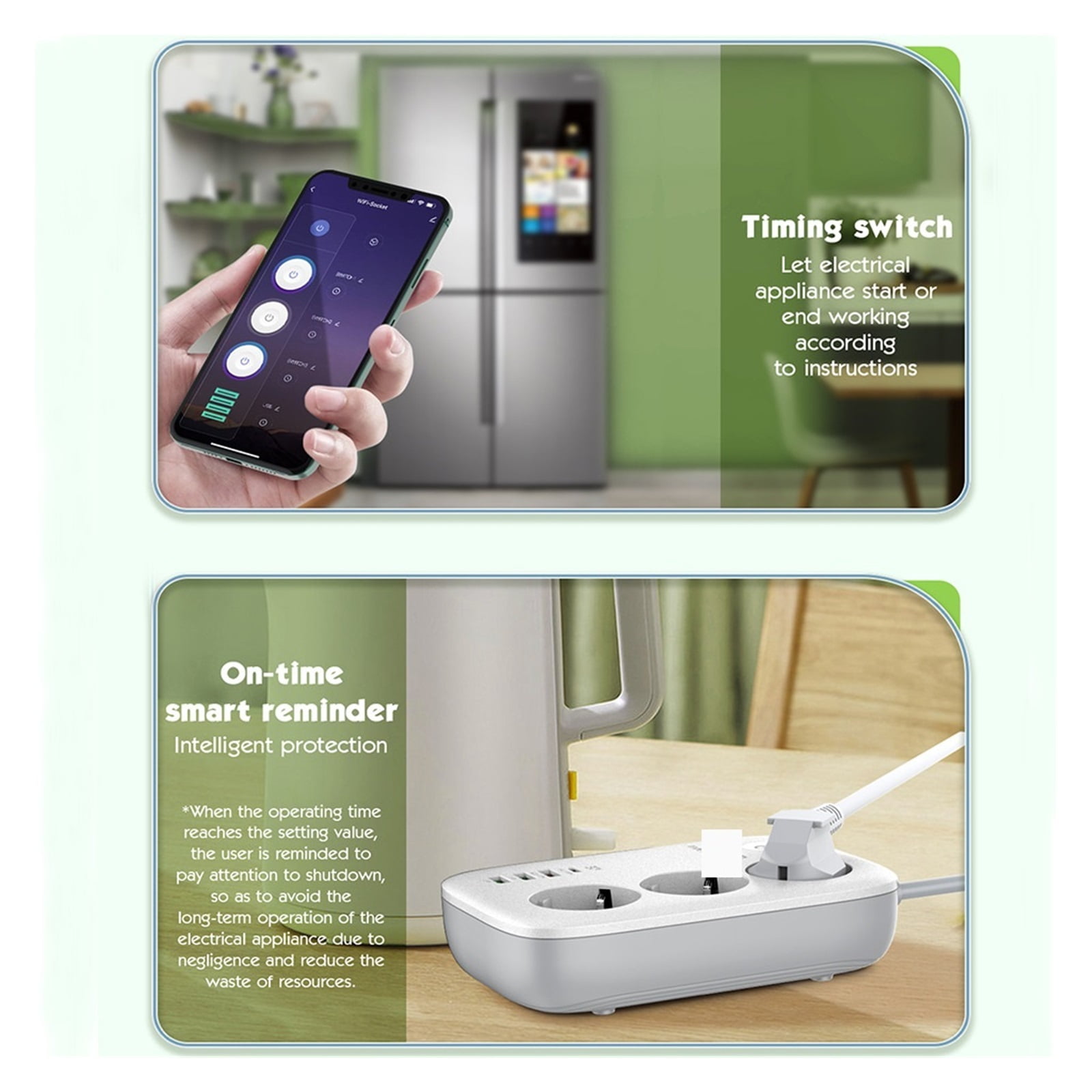 Power Strip 3 USB Extension Socket 3 Outlets Socket Adapter APP Remote Control Smart
