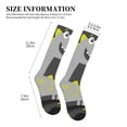 thumbnail image 2 of Lsque Cute Dinosaur Pattern Sport Compression Socks for Men & Women 15-20 mmHg Knee High Nurse Pregnant Running Medical and Travel Athletic, 2 of 6